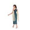 Sexy Dress Costumes Dark Green Snake Patterned Slit Long Dress Mythological Sea Monster Uniform SM2047