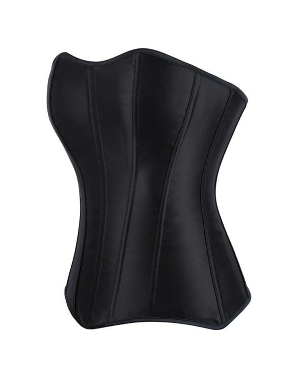 Women Overbust Corsets Tops Lace Up Sleeveless Gothic Steampunk Bustiers Body Shaper Lingerie Ladies Long Torso White Clothes QF914