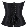 Women Overbust Corsets Tops Lace Up Sleeveless Gothic Steampunk Bustiers Body Shaper Lingerie Ladies Long Torso White Clothes QF914