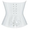 Women Overbust Corsets Tops Lace Up Sleeveless Gothic Steampunk Bustiers Body Shaper Lingerie Ladies Long Torso White Clothes QF914