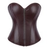 Women Faux Leather Corset Top Sexy Gothic Grass green Zipper Korset Bustier Vintage Burlesque Lingerie Party Club Corselet  TG906