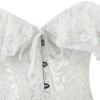 Bustier Top Plus Size Vintage Jacquard Floral Lace Sleeves Chest Binder Corselet Overbust Women Lingerie QF902