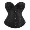 Gothic Overbust Corset Tops Lace-up Jacquard Vintage Women Bustier Shapewear Slimming Waist Shaping Corset QF810