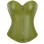 Women Faux Leather Corset Top Sexy Gothic Grass green Zipper Korset Bustier Vintage Burlesque Lingerie Party Club Corselet  TG906