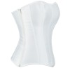 Women Overbust Corsets Tops Lace Up Sleeveless Gothic Steampunk Bustiers Body Shaper Lingerie Ladies Long Torso White Clothes QF914