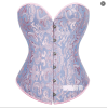 Gothic Overbust Corset Tops Lace-up Jacquard Vintage Women Bustier Shapewear Slimming Waist Shaping Corset QF810