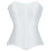 Women Overbust Corsets Tops Lace Up Sleeveless Gothic Steampunk Bustiers Body Shaper Lingerie Ladies Long Torso White Clothes QF914