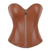 Women Faux Leather Corset Top Sexy Gothic Grass green Zipper Korset Bustier Vintage Burlesque Lingerie Party Club Corselet  TG906