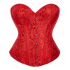 Gothic Overbust Corset Tops Lace-up Jacquard Vintage Women Bustier Shapewear Slimming Waist Shaping Corset QF810