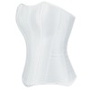 Women Overbust Corsets Tops Lace Up Sleeveless Gothic Steampunk Bustiers Body Shaper Lingerie Ladies Long Torso White Clothes QF914