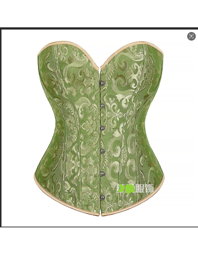 Gothic Overbust Corset Tops Lace-up Jacquard Vintage Women Bustier Shapewear Slimming Waist Shaping Corset QF810