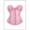 Gothic Overbust Corset Tops Lace-up Jacquard Vintage Women Bustier Shapewear Slimming Waist Shaping Corset QF810