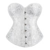 Gothic Overbust Corset Tops Lace-up Jacquard Vintage Women Bustier Shapewear Slimming Waist Shaping Corset QF810