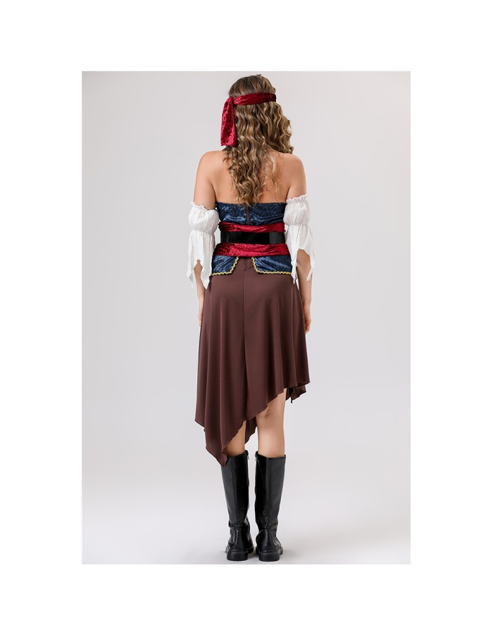 Halloween sexy female pirate costume cosplay, masquerade ball adult role-playing pirate costume YM8789