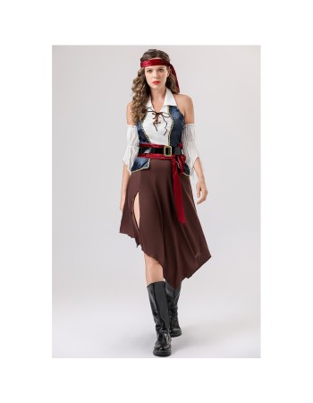 Halloween sexy female pirate costume cosplay, masquerade ball adult role-playing pirate costume YM8789