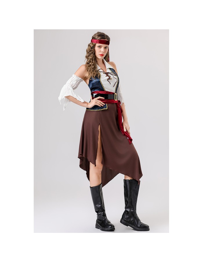 Halloween sexy female pirate costume cosplay, masquerade ball adult role-playing pirate costume YM8789
