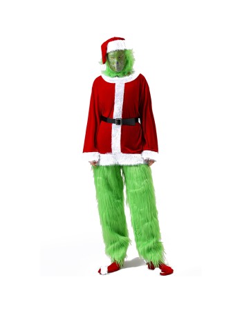 Christmas cosplay Haired Monster costume mask movie Christmas Green Doll costume cosplay YM9133