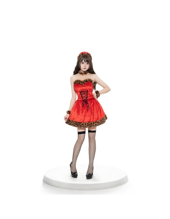 Halloween animal Christmas dress leopard print costume cat adult female Christmas party costume DL2020