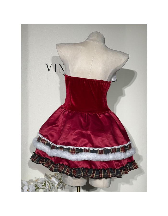 Lolita sexy corset Christmas cosplay New Year's suit Snowman Dress for Christmas DL2067