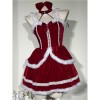 New red Christmas dress for Halloween velvet sexy cosplay as a bunny girl, New Year's battle dress DL2068