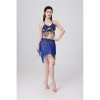 Sequined Halter Top Belly Dance Costume Halter Chest Wrap Tassel Dance Costume Cosplay W21