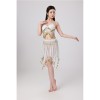 Sequined Halter Top Belly Dance Costume Halter Chest Wrap Tassel Dance Costume Cosplay W21