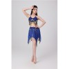 Sequined Halter Top Belly Dance Costume Halter Chest Wrap Tassel Dance Costume Cosplay W21