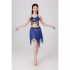Sequined Halter Top Belly Dance Costume Halter Chest Wrap Tassel Dance Costume Cosplay W21