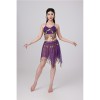 Sequined Halter Top Belly Dance Costume Halter Chest Wrap Tassel Dance Costume Cosplay W21