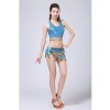 Stage Tie-up Halter Top and Skirt Belly Dance Rhinestone Sequins Sexy Tow Piece Costume D1815