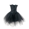 Jacquard Tight Fitting Corset Slimming Swan Costume Sexy Black White Angel Busier Sets 2419