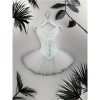 Swan Half Length Corset Puffy Skirt Lace Jacquard Slimming Corset For Performance Suit 2526
