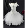 Jacquard Tight Fitting Corset Slimming Swan Costume Sexy Black White Angel Busier Sets 2419