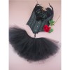 Swan Half Length Corset Puffy Skirt Lace Jacquard Slimming Corset For Performance Suit 2526