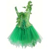 Sexy Green Jacquard Corset and TUTU Chiffon Dress Halloween and Easter Green Elf Corset Suit  2382