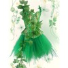 Sexy Green Jacquard Corset and TUTU Chiffon Dress Halloween and Easter Green Elf Corset Suit  2382