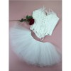 Swan Half Length Corset Puffy Skirt Lace Jacquard Slimming Corset For Performance Suit 2526