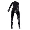 Wet Look PVC Catsuit Shiny PU Leather Bodystocking Zipper Open Crotch Bodysuit Tights Jumpsuit Clubwear Leotard XX6852