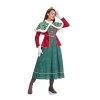 Santa Claus New Year's Party Women's Role-Playing Red and Green Dress and Cape Suit Queen Carnival Stage Performance Gown DL2083