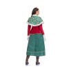 Santa Claus New Year's Party Women's Role-Playing Red and Green Dress and Cape Suit Queen Carnival Stage Performance Gown DL2083