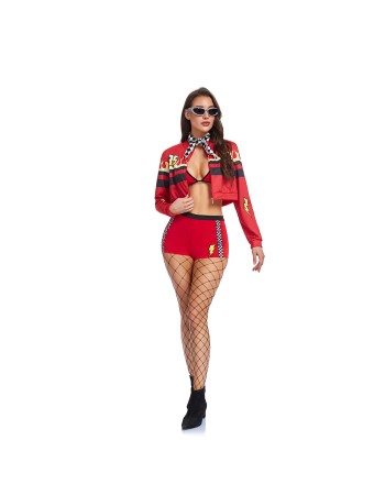 Sexy Ladies Racing Role-playing Racing Jacket Adult Racing Cheerleader Costume Carnival Party Performance Shorts Uniform Set DL2084