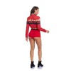 Sexy Ladies Racing Role-playing Racing Jacket Adult Racing Cheerleader Costume Carnival Party Performance Shorts Uniform Set DL2084