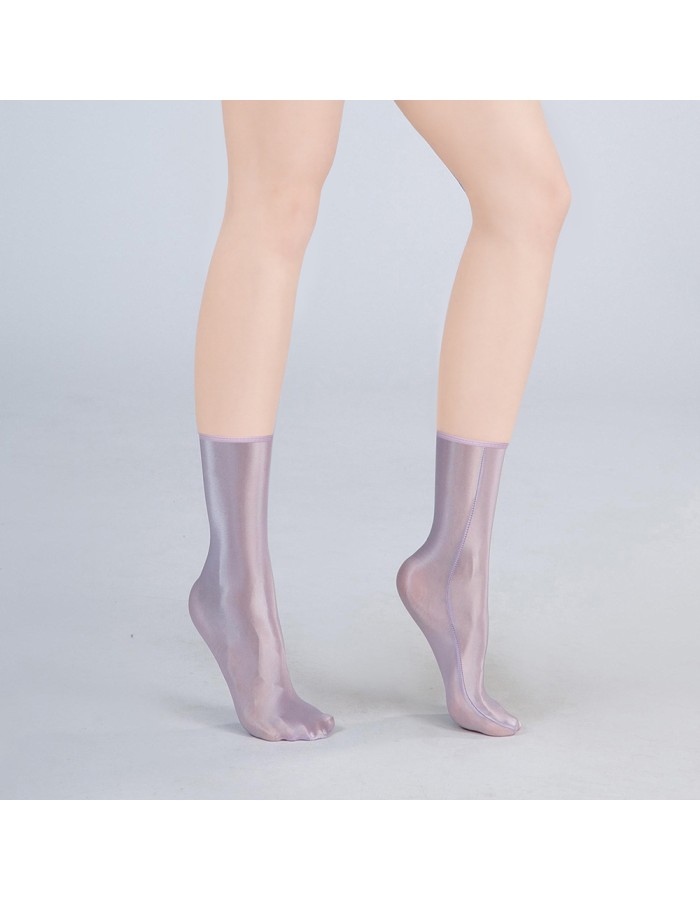 Satin Shiny Oil Glossy Short Socks Sexy High Elastic Adult Mini Socks Cute Clothing Outfits Many Colors XX9116
