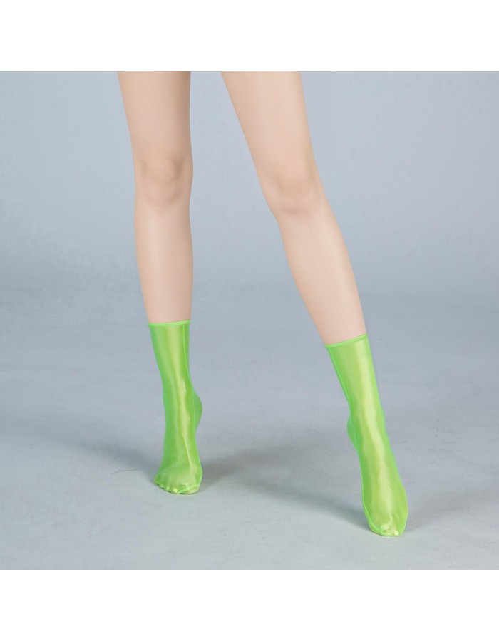 Satin Shiny Oil Glossy Short Socks Sexy High Elastic Adult Mini Socks Cute Clothing Outfits Many Colors XX9116