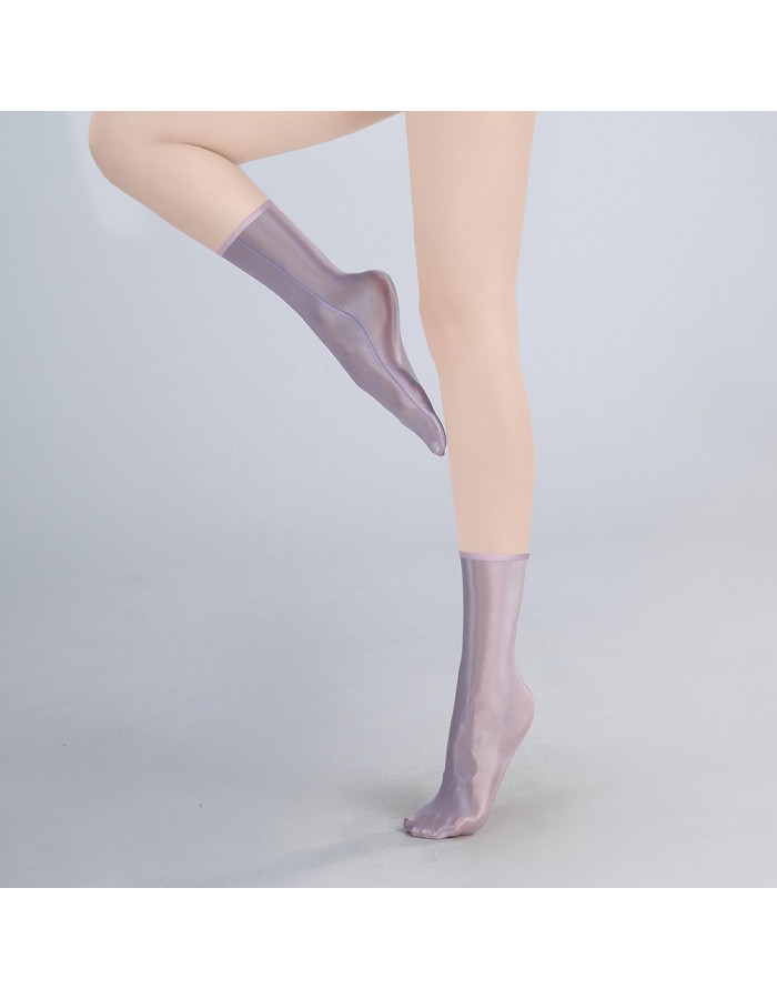 Women Elastic Smooth Thigh High Oil Glossy Long Garters Sexy Stockings XX9117
