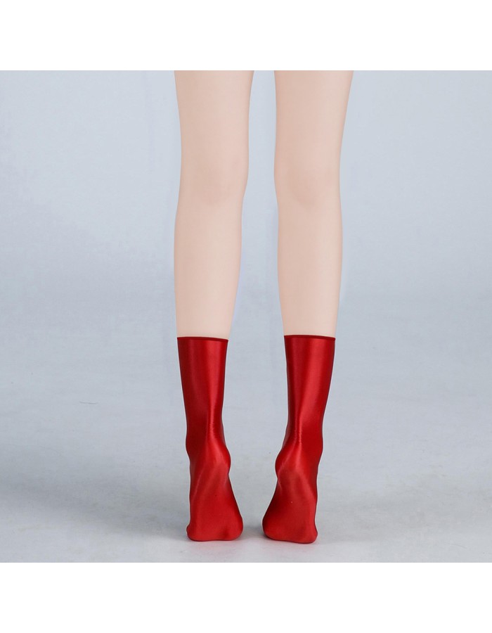 Women Elastic Smooth Thigh High Oil Glossy Long Garters Sexy Stockings XX9117