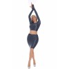 Smooth Shiny Skirt Oil Glossy Tube Micro Mini Skirt Elastic Bandage Tights Package Hip Dress With Top XX70095