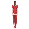 Sexy Stain Smooth High Cut Bodysuit Oil Glossy Shiny Elastic Dance Maid Tights Yoga Shapping Leotard One Pieces T-shirt XX70062