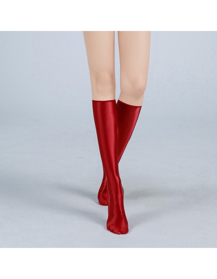 Women Elastic Smooth Thigh High Oil Glossy Long Garters Sexy Stockings XX9117