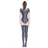 Sexy Stain Smooth High Cut Bodysuit Oil Glossy Shiny Elastic Dance Maid Tights Yoga Shapping Leotard One Pieces T-shirt XX70062